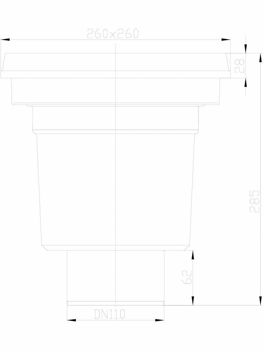 Pagina 1-CAD-DXF Receptor cu iesire verticala, rama fonta si gratar fonta HL Hutterer & Lechner Detaliu...