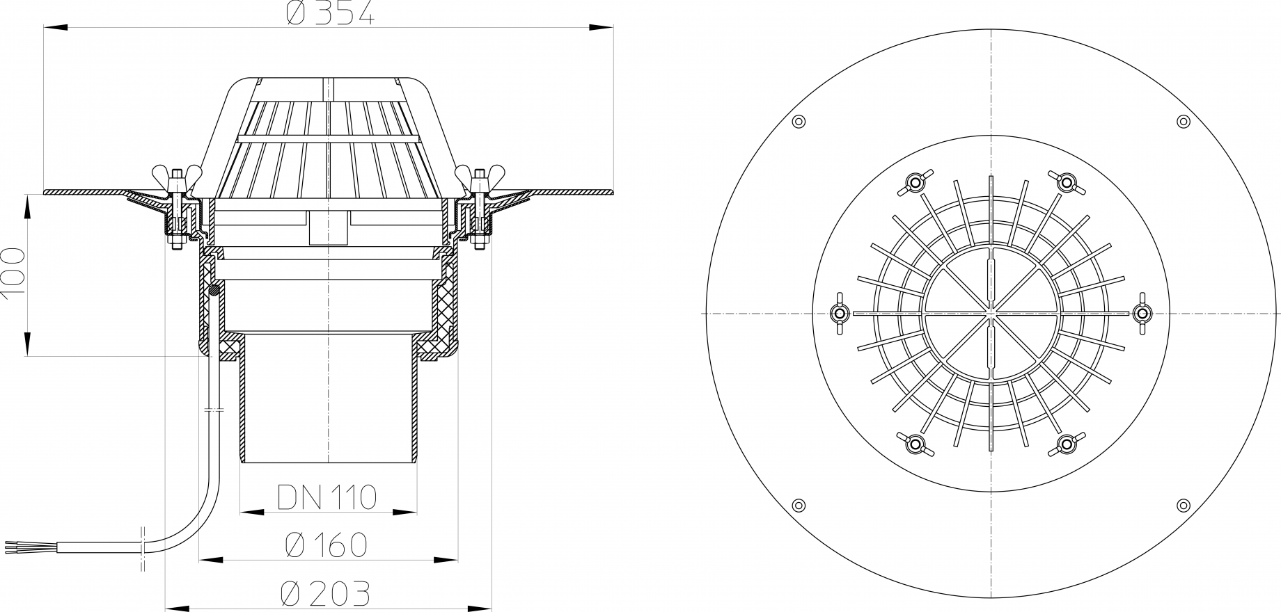 Desen tehnic: Receptor pentru acoperis, cu clema si element de ...