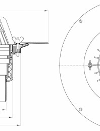 Desen tehnic: Receptor pentru acoperis, cu clema si element de incalzire HL62.1/2