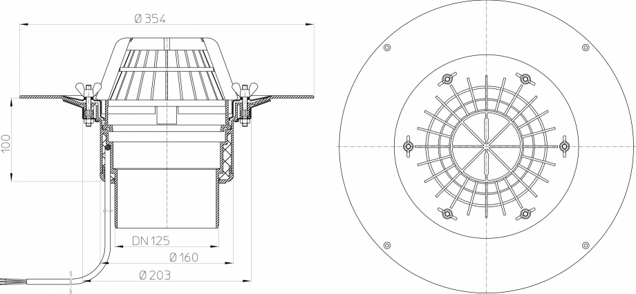 Pagina 1-Desen tehnic: Receptor pentru acoperis, cu clema si element de incalzire HL62.1/2 HL Hutterer & ...