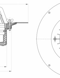 Desen tehnic: Receptor pentru acoperis, cu clema si element de incalzire HL62.1/7