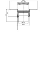 Desen tehnic Receptor pentru acoperis cu scurgere verticala cu guler din PP si incalzire HL62 1BF