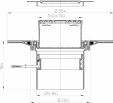 Desen tehnic Receptor pentru acoperis carosabil cu guler din PVC si incalzire HL62 1BP 5 HL