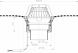 Desen tehnic Receptor pentru acoperis cu manseta din bitum si incalzire HL62 1H 1 HL Hutterer