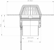 Desen tehnic Receptor pentru acoperis cu guler din PVC si incalzire HL62 1P 2 HL Hutterer