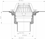 Desen tehnic: Receptor pentru acoperis necirculabil cu element clema HL62/1 HL Hutterer & Lechner