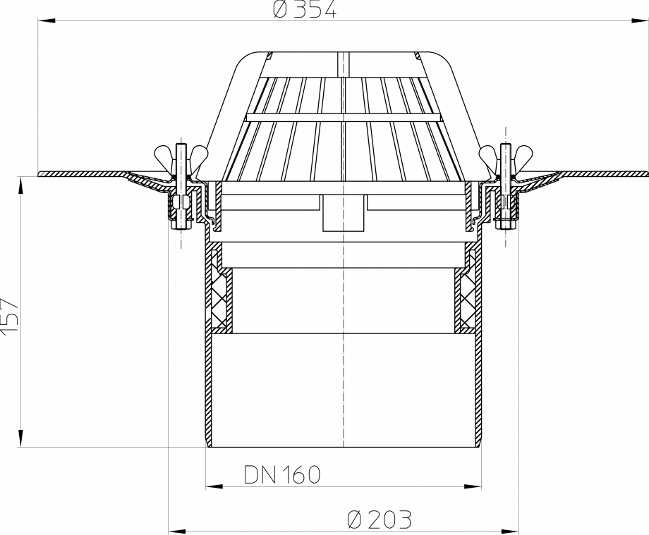 Pagina 1 - Desen tehnic: Receptor pentru acoperis necirculabil cu element clema HL62/5 HL Hutterer...