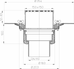 Desen tehnic: Receptor pentru acoperis circulabil cu element clema HL62B/1 HL Hutterer & Lechner