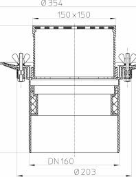 Desen tehnic: Receptor pentru acoperis circulabil cu element clema HL62B/5
