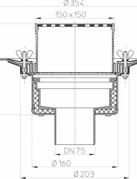 Desen tehnic: Receptor pentru acoperis circulabil cu element clema HL62B/7