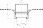 Desen tehnic: Receptor cu manseta din bitum pentru acoperis circulabil HL62BH/1 HL Hutterer & Lechner