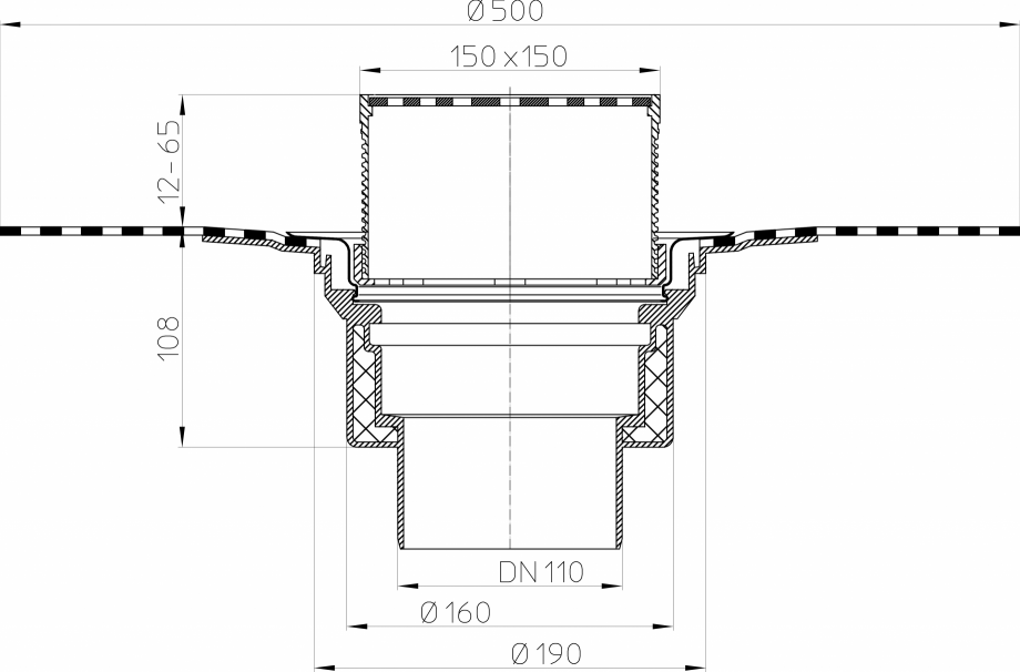 Pagina 1-Desen tehnic: Receptor cu manseta din bitum pentru acoperis circulabil HL62BH/1 HL Hutterer &...