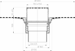 Desen tehnic: Receptor cu manseta din bitum pentru acoperis circulabil HL62BH/2 HL Hutterer & Lechner
