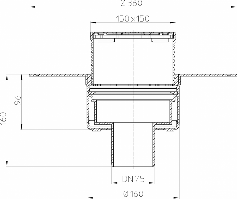 Pagina 1-Desen tehnic: Receptor pentru acoperis circulabil cu guler din PVC si element de incalzire HL62BP/7 ...
