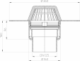 Desen tehnic: Receptor pentru acoperis cu guler din PVC HL62P/2 HL Hutterer & Lechner - 