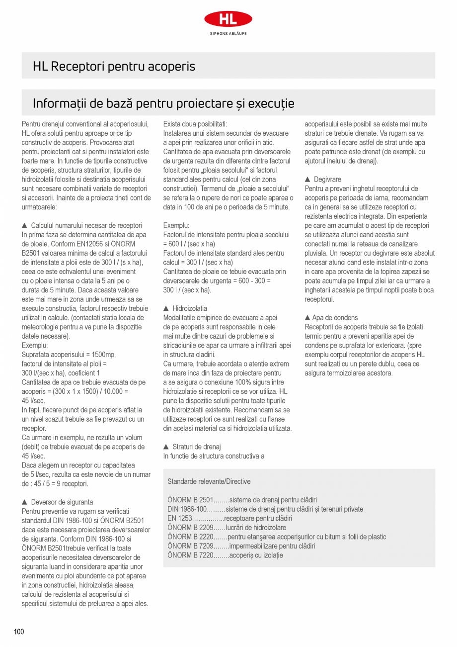 Pagina 2-Receptoare de scurgere pentru acoperis HL Hutterer & Lechner HL62.1, HL62.1B, HL62.1BF, HL62.1BH...