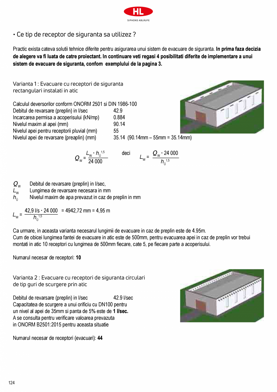 Pagina 26-Receptoare de scurgere pentru acoperis HL Hutterer & Lechner HL62.1, HL62.1B, HL62.1BF, HL62.1BH...