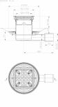 Desen tehnic: Sifon orizontal pentru balcoane si terase DN40/50 HL Hutterer & Lechner - HL90-3020
