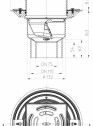 Desen tehnic: Sifon vertical pentru balcon si terasa cu iesirea la scurgere DN75/110