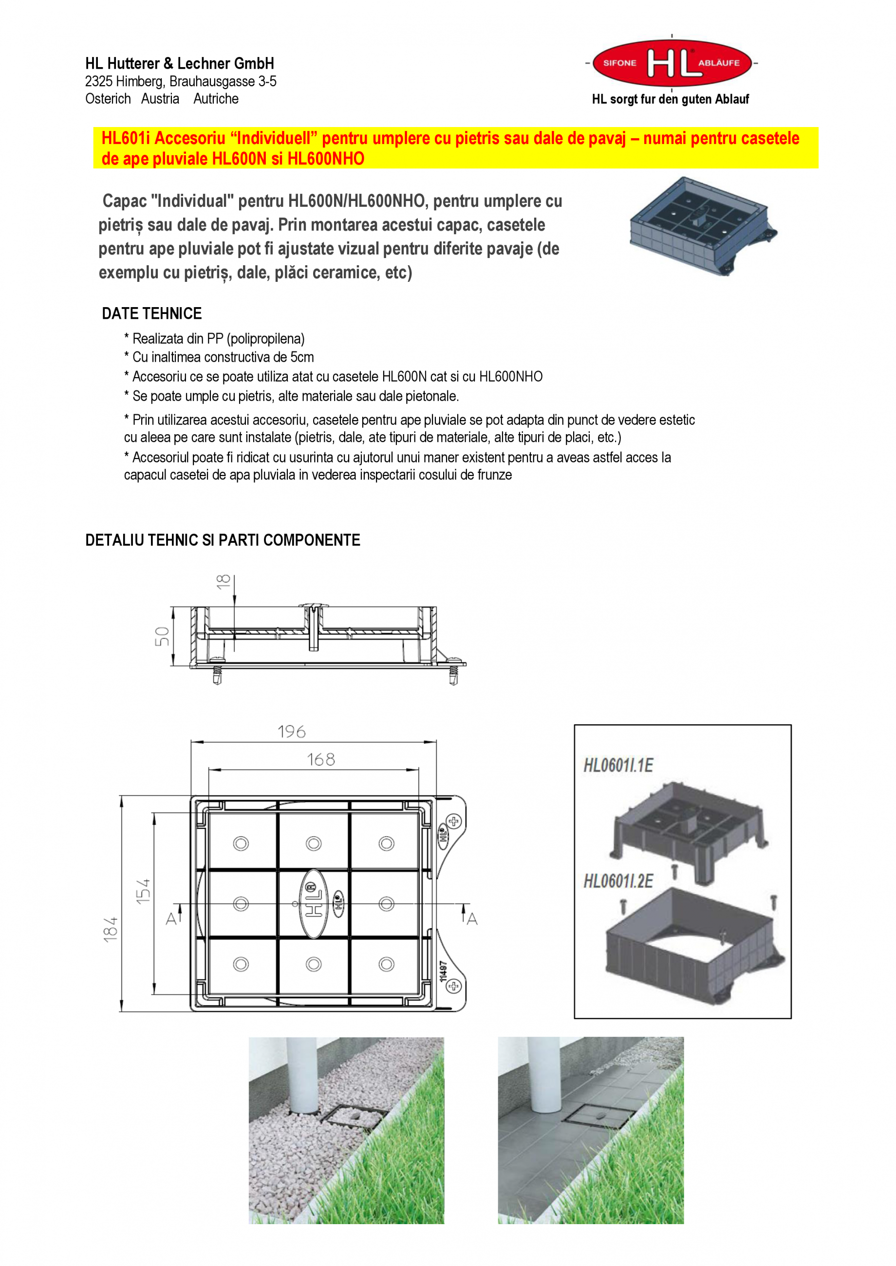 Capac \"Individual\" pentru HL600N / HL600NHO HL Hutterer & Lechner ...