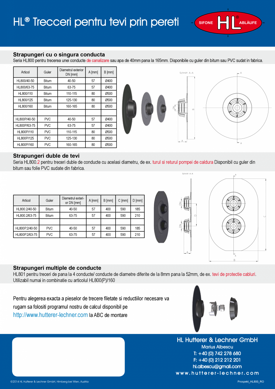 Pagina 2-Treceri prin pereti pentru tevi - Pentru o conexiune sigura intre hidroizolatia fundatiei si tevi HL...