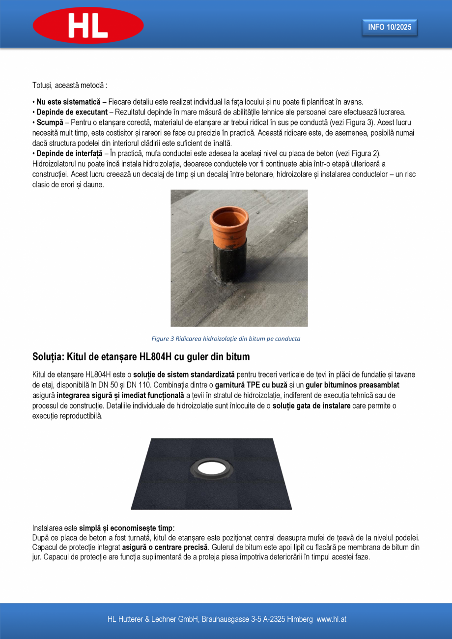 Pagina 2-Kit de etansare DN50 si DN110 cu guler din bitum pentru etansarea trecerilor tevilor verticale prin ...