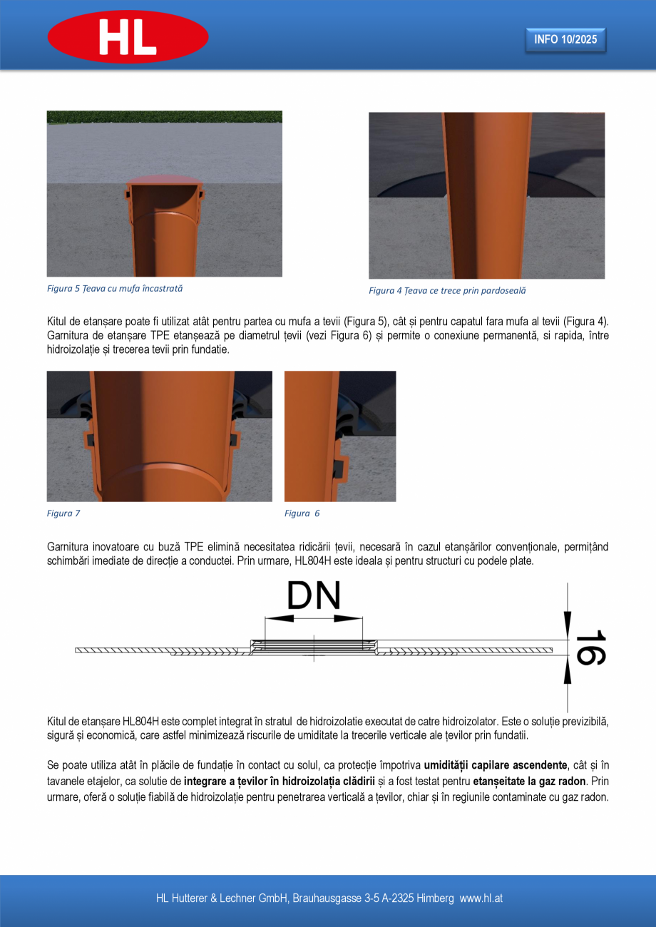 Pagina 3 - Kit de etansare DN50 si DN110 cu guler din bitum pentru etansarea trecerilor tevilor...