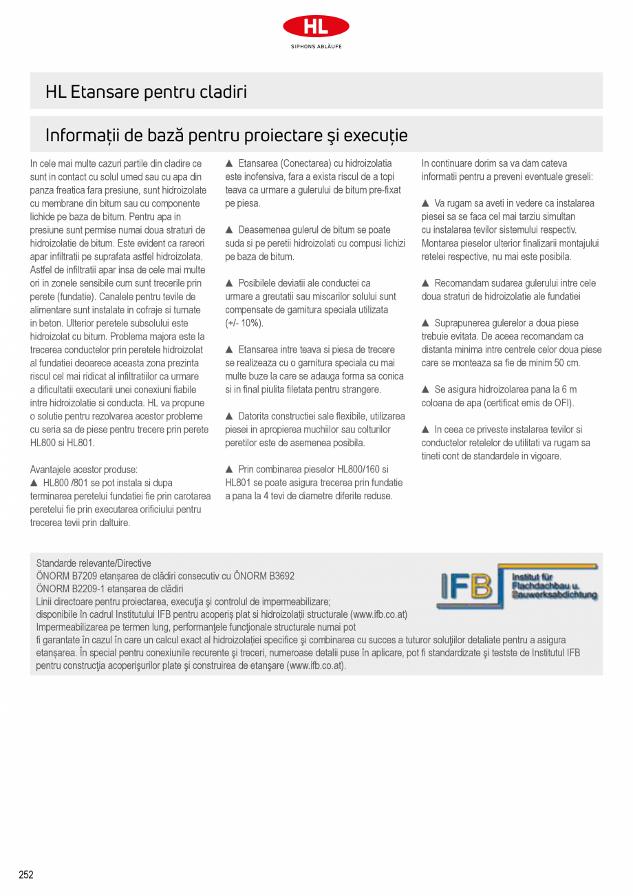 Pagina 2 - Etansare pentru cladiri - Piese de trecere HL Hutterer & Lechner Catalog, brosura...