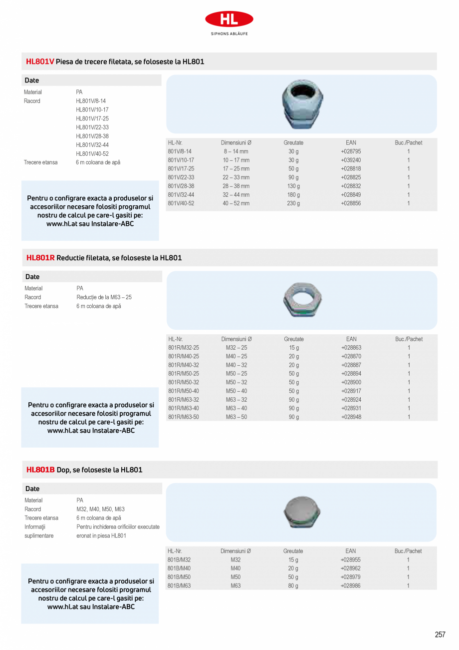 Pagina 7-Etansare pentru cladiri - Piese de trecere HL Hutterer & Lechner Catalog, brosura Romana  cu...