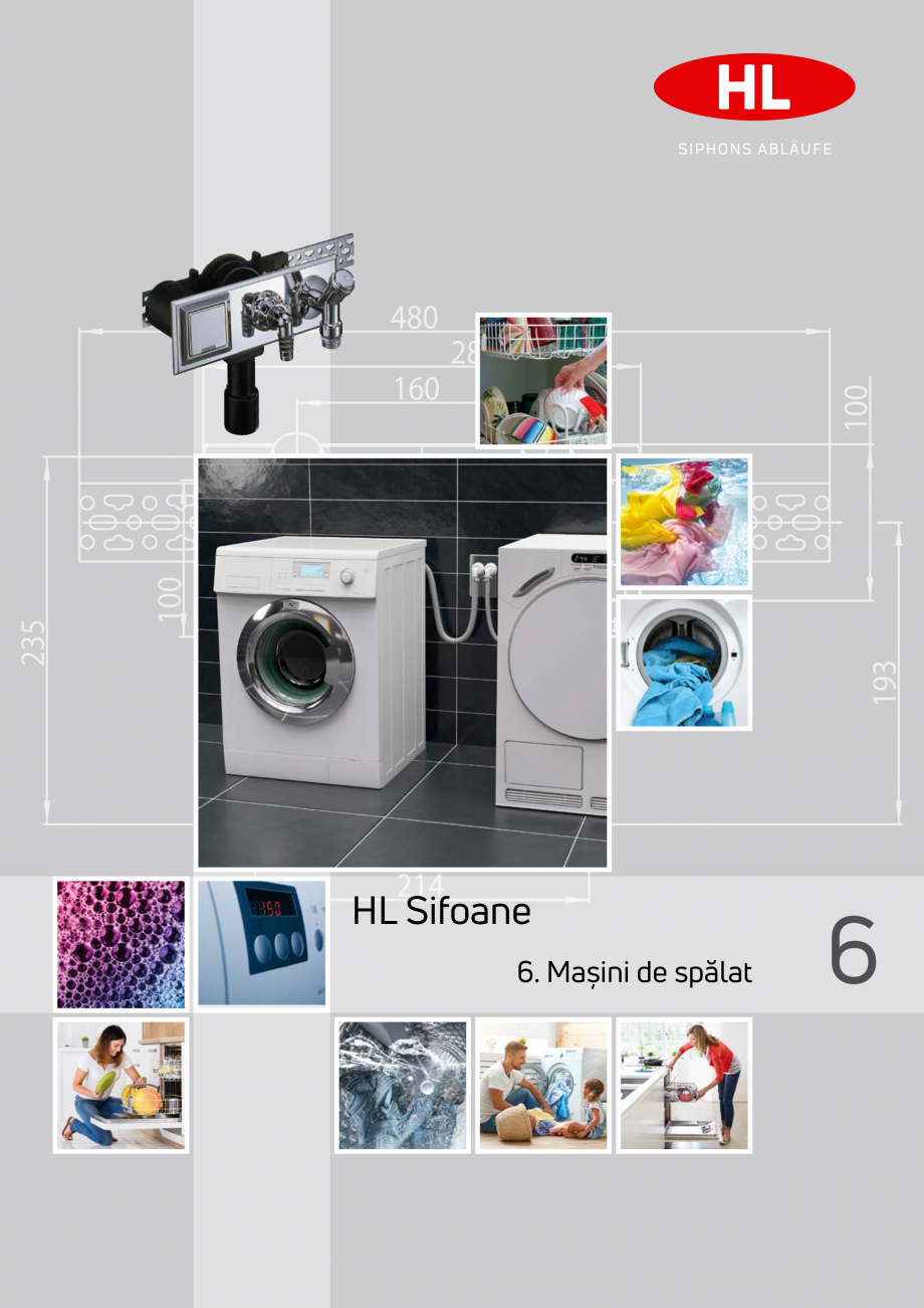 Pagina 1-Sifoane pentru masini de spalat HL Hutterer & Lechner Catalog, brosura Romana 193

54

100

235
...