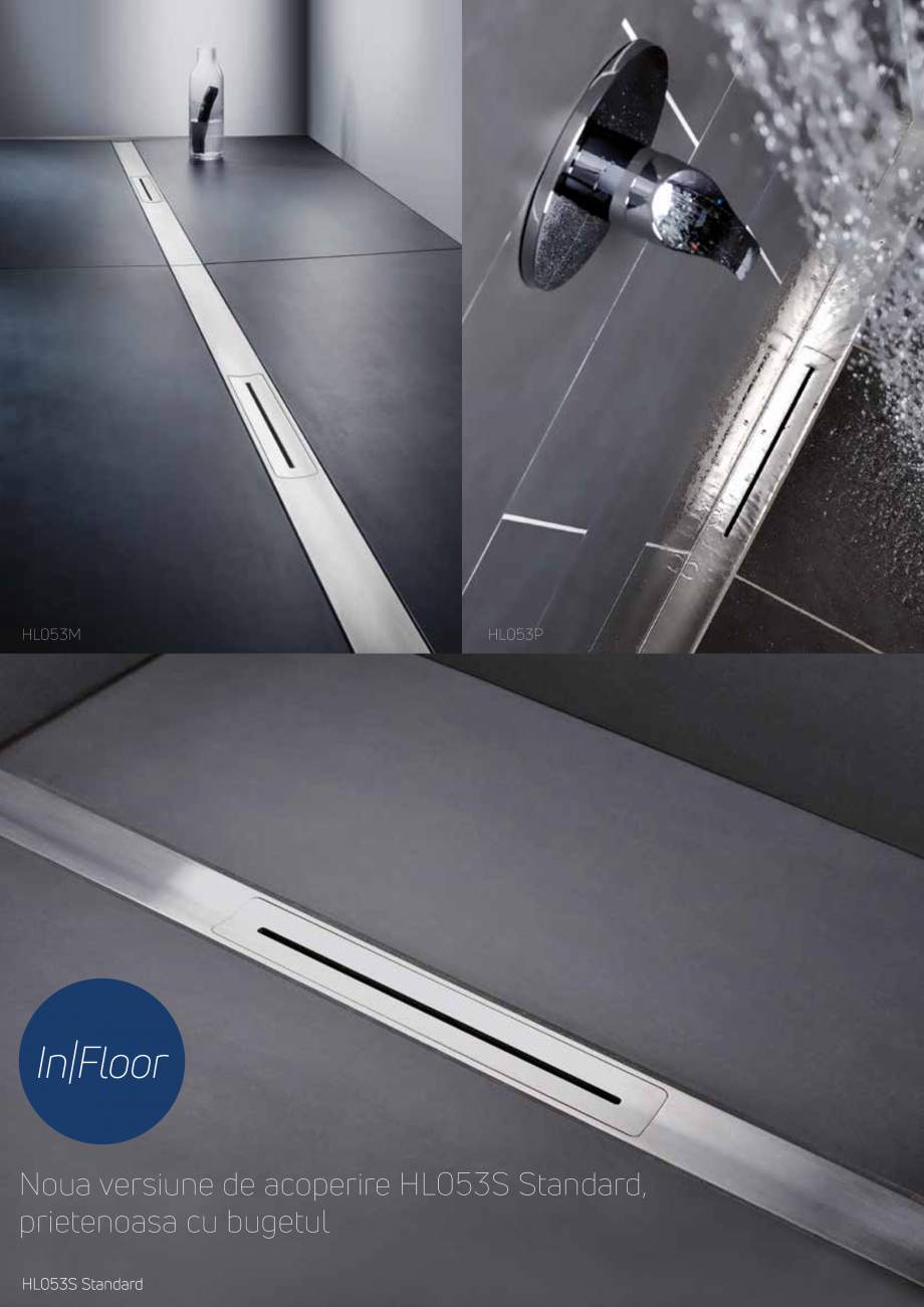 Pagina 2-Rigole seria InFloor pentru dusuri fara bariere HL Hutterer & Lechner HL53K, HL53KF Catalog,...