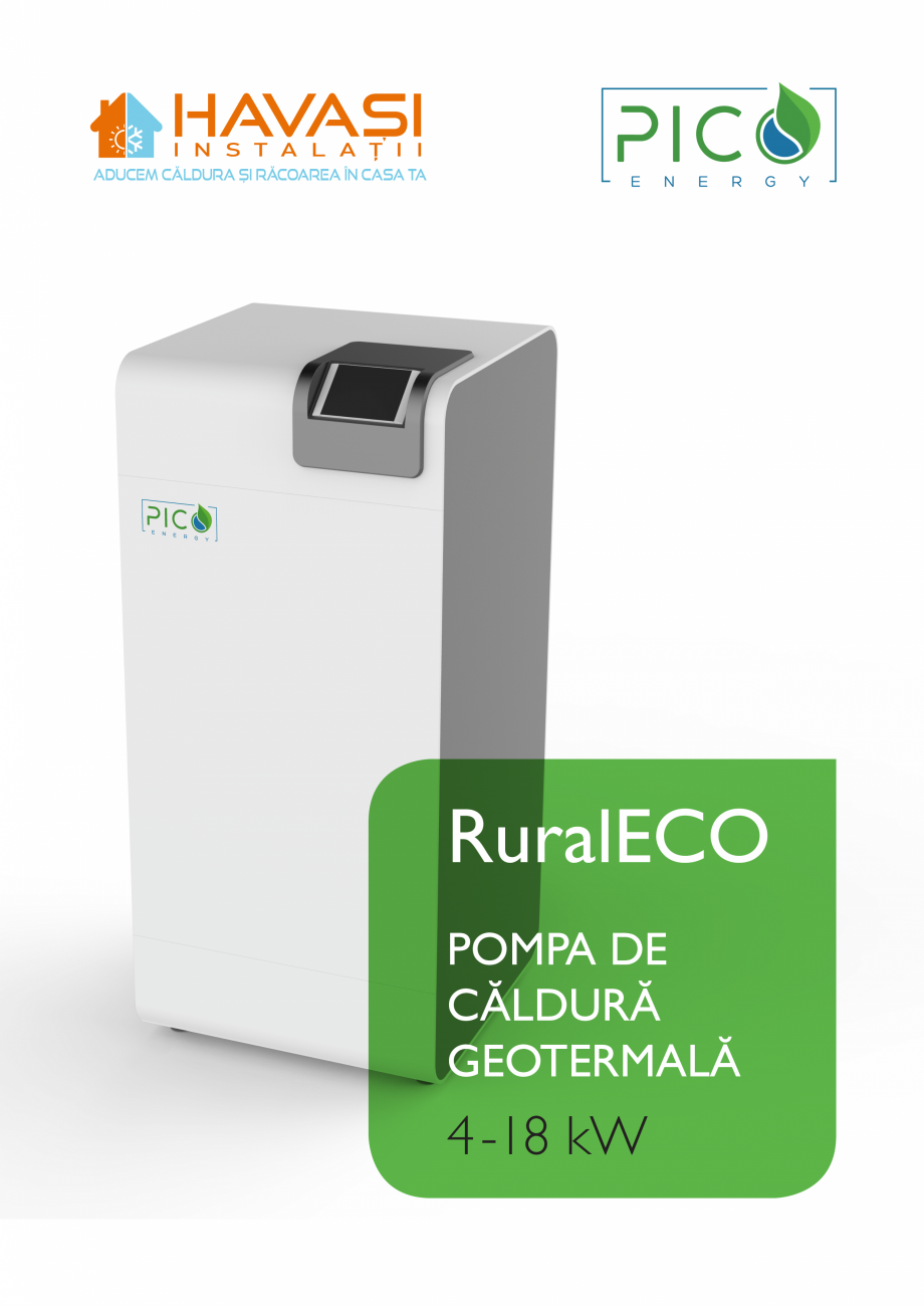 Pagina 1-Pompa de căldură hidrotermală M-TEC RuralECO WPS-W412 Catalog, brosura Romana RuralECO
POMPA DE...