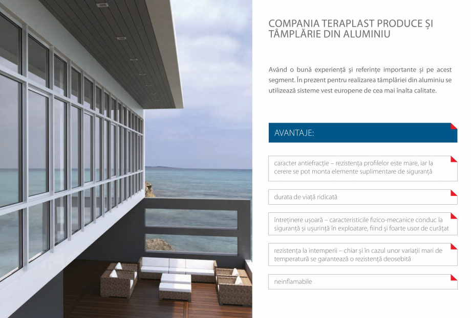 Pagina 12-Ferestre si usi din PVC  Catalog, brosura Romana vă oferim
posibilitatea echipării confecțiilor...