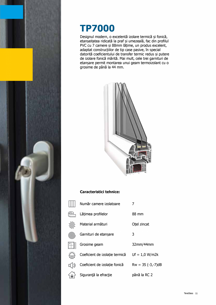 Pagina 11-Catalog de produse TeraGlass 2020  Catalog, brosura Romana  înălţimea redusă a cadrului și a...