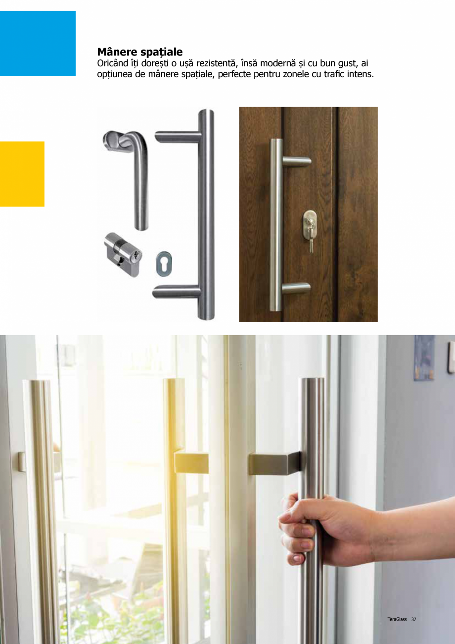 Pagina 37-Catalog de produse TeraGlass 2020  Catalog, brosura Romana acționare poate fi cu
șnur, bandă,...