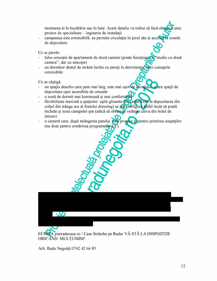 Pagina 12-Exemplu analiza apartament Radunegoita.ro Ghid de arhitectură Romana i dintre bucătărie şi...