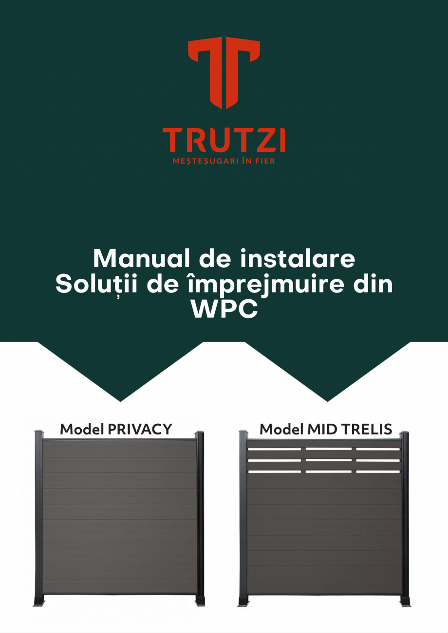 Pagina 1 - Manual TRUTZI – instalare elemente WPC – 2022  Instructiuni montaj, utilizare...