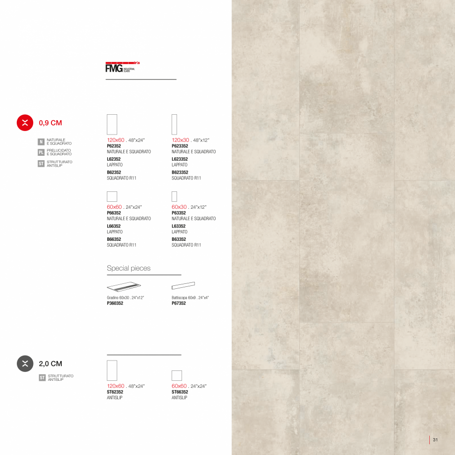 Pagina 33-Catalog gresie 2 cm - colectia WALK ON LastreCeramice.ro Catalog, brosura Engleza, Franceza, Germana...