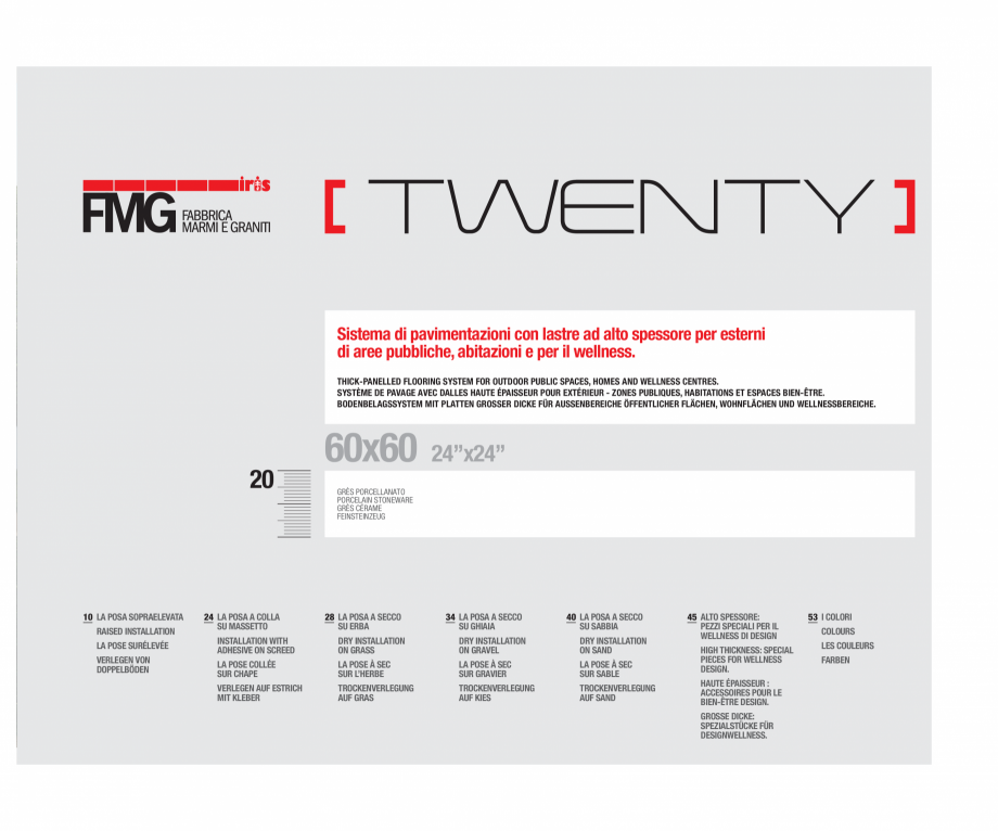 Pagina 3-Catalog gresie 2 cm  - colectia TWENTY LastreCeramice.ro Catalog, brosura Engleza, Franceza, Germana...