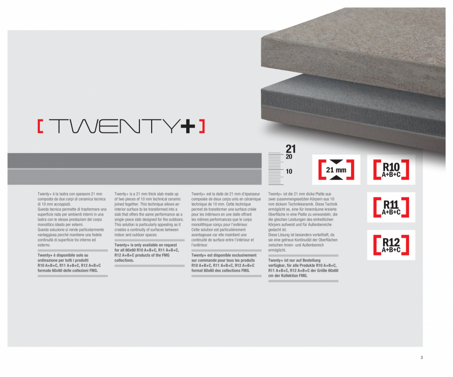 Pagina 5-Catalog gresie 2 cm  - colectia TWENTY LastreCeramice.ro Catalog, brosura Engleza, Franceza, Germana...