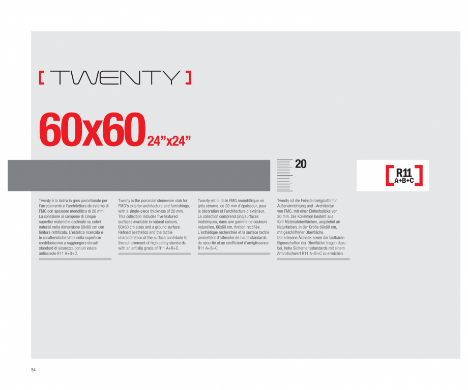 Pagina 56-Catalog gresie 2 cm  - colectia TWENTY LastreCeramice.ro Catalog, brosura Engleza, Franceza, Germana...