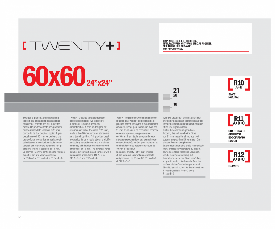 Pagina 58-Catalog gresie 2 cm  - colectia TWENTY LastreCeramice.ro Catalog, brosura Engleza, Franceza, Germana...