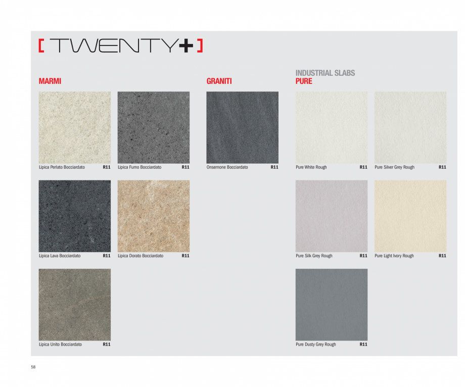 Pagina 60-Catalog gresie 2 cm  - colectia TWENTY LastreCeramice.ro Catalog, brosura Engleza, Franceza, Germana...