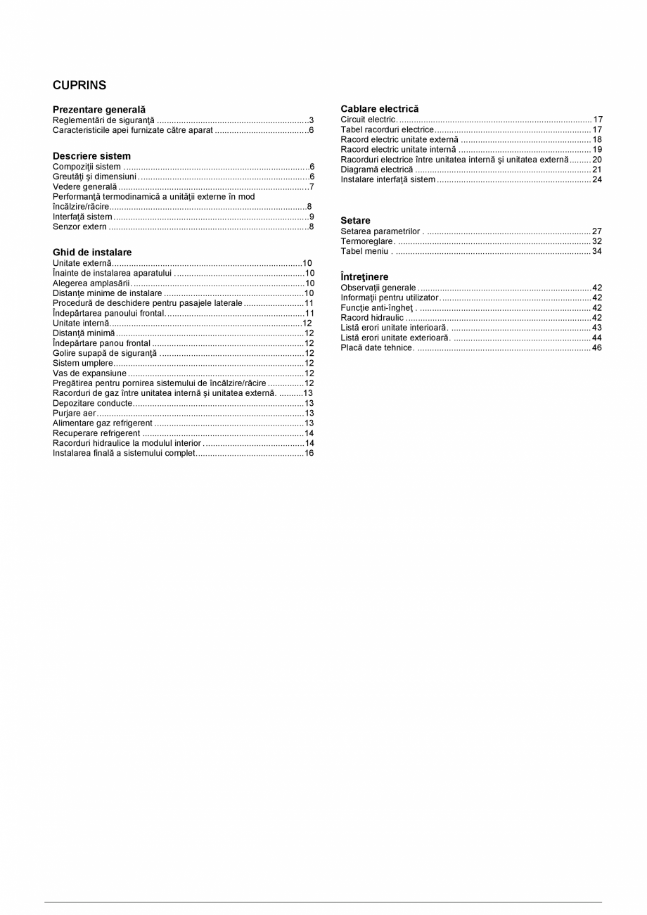 Pagina 2-Instructiuni de instalare - Pompa de caldura split aer/apa ARISTON NIMBUS COMPACT S NET Instructiuni...