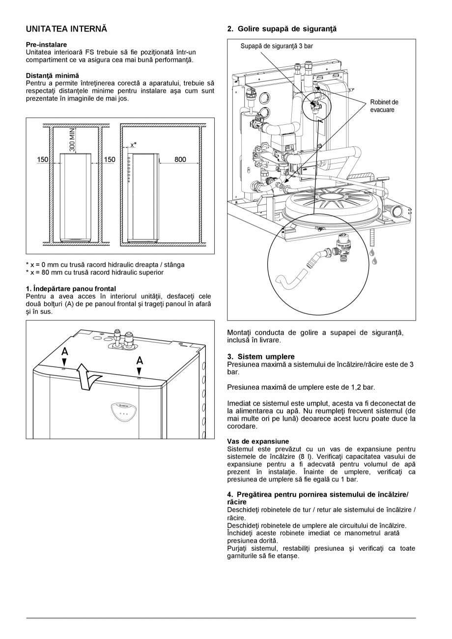 Pagina 12-Instructiuni de instalare - Pompa de caldura split aer/apa ARISTON NIMBUS COMPACT S NET Instructiuni...