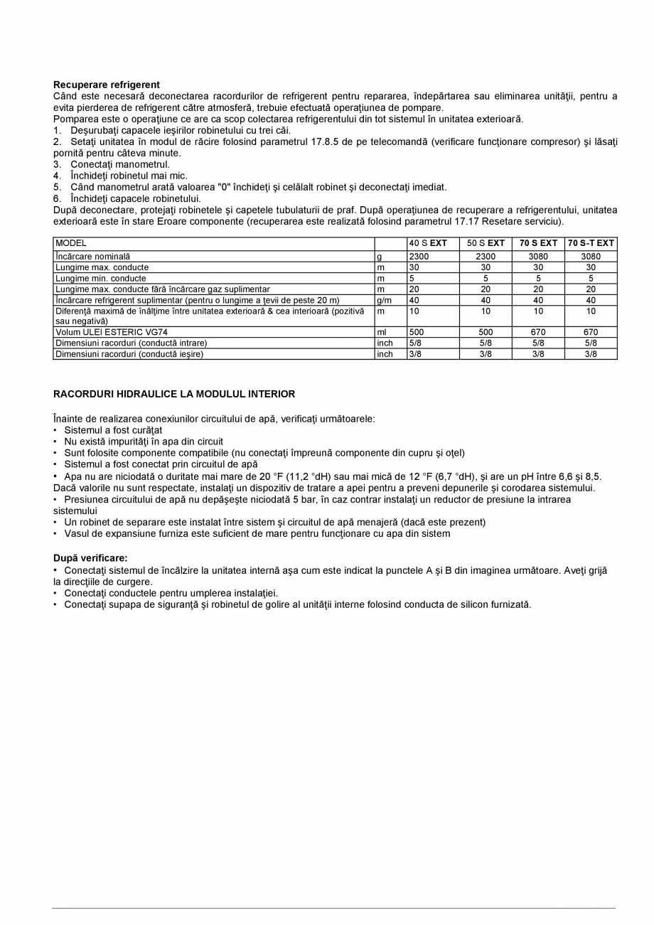 Pagina 14-Instructiuni de instalare - Pompa de caldura split aer/apa ARISTON NIMBUS COMPACT S NET Instructiuni...