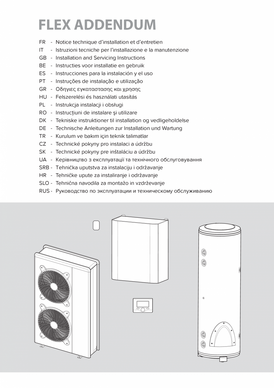 Pagina 1-Instructiuni de instalare - Pompa de caldura split aer/apa ARISTON NIMBUS FLEX S NET Instructiuni...