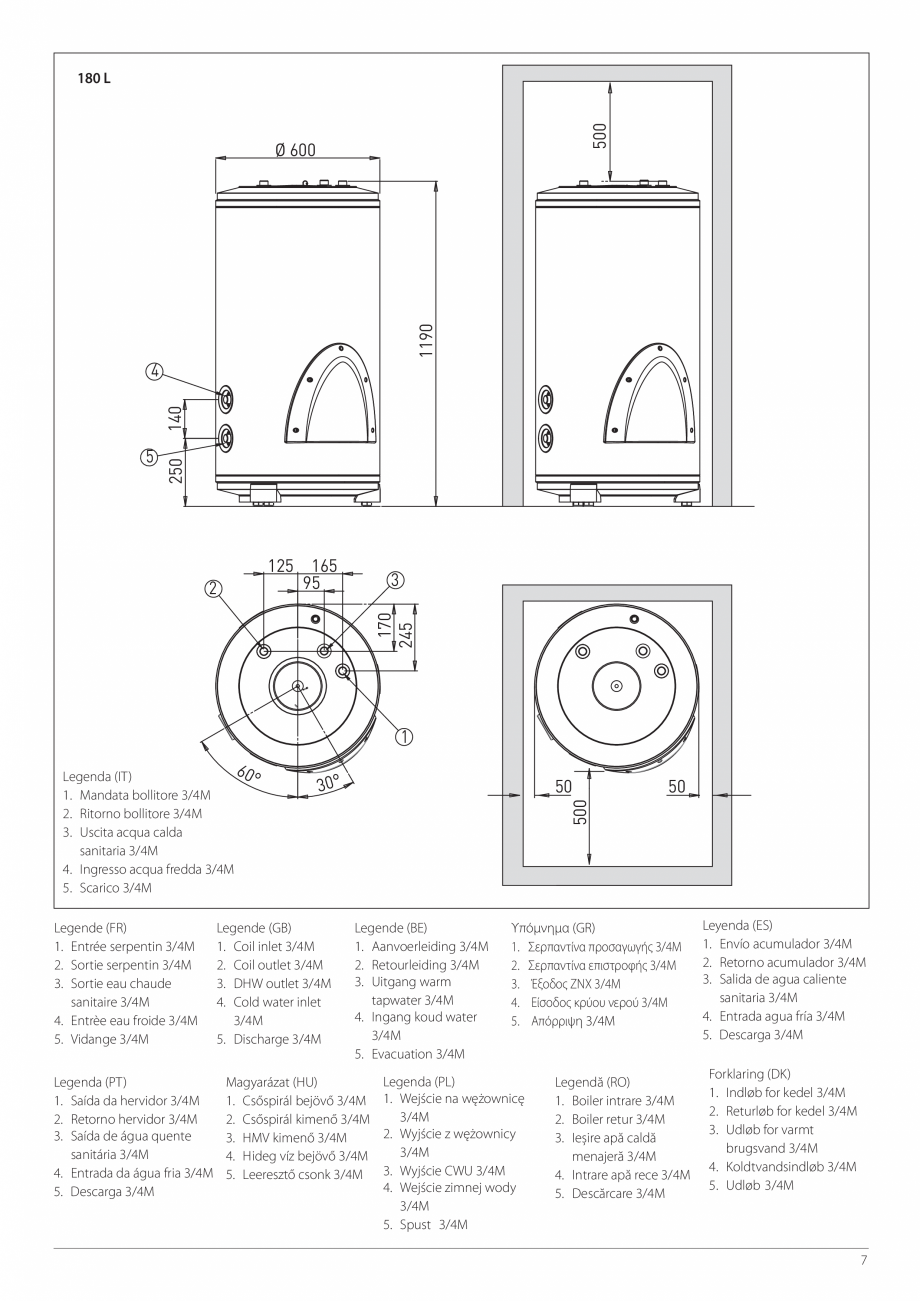 Pagina 7-Instructiuni de instalare - Pompa de caldura split aer/apa ARISTON NIMBUS FLEX S NET Instructiuni...
