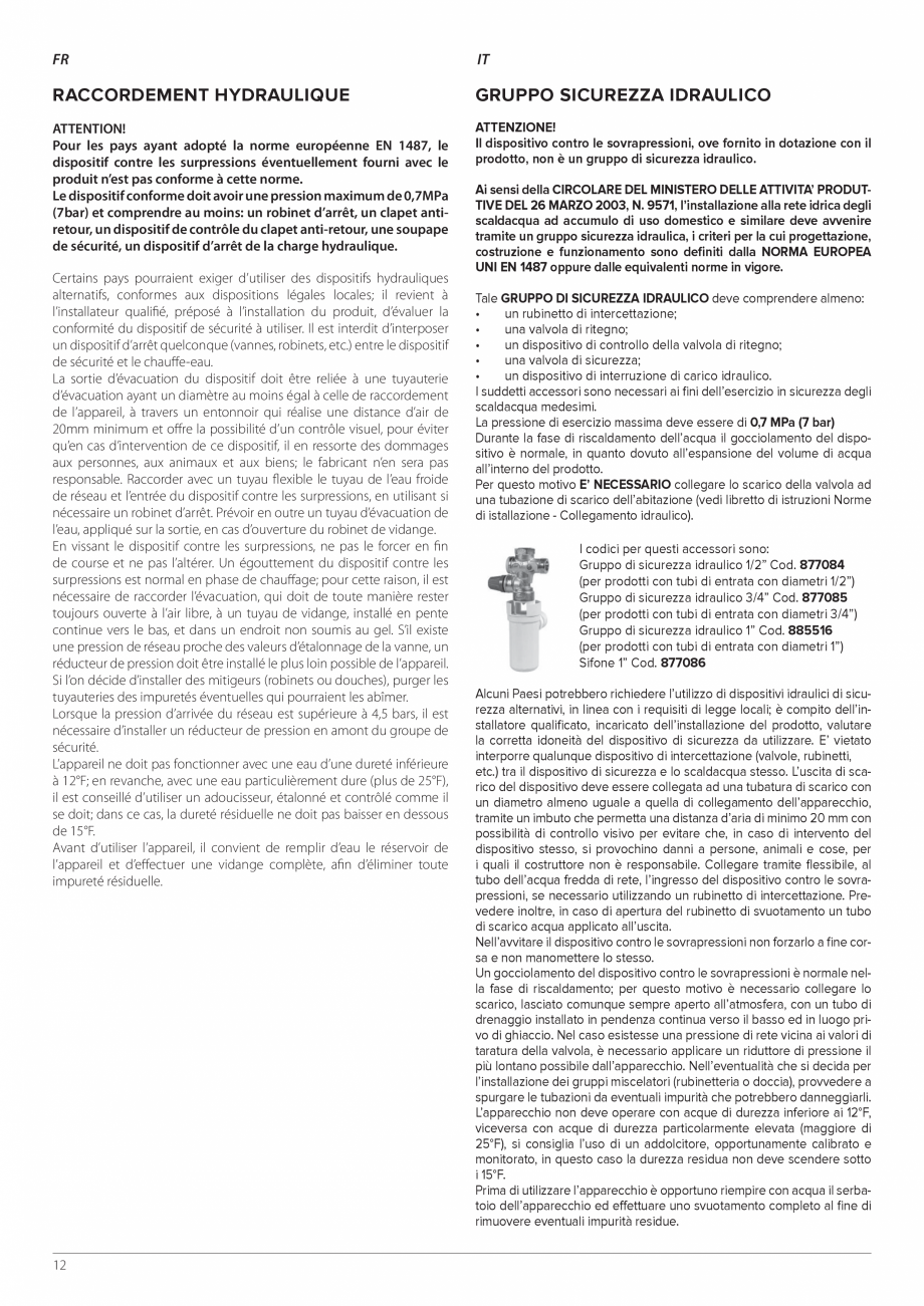 Pagina 12-Instructiuni de instalare - Pompa de caldura split aer/apa ARISTON NIMBUS FLEX S NET Instructiuni...