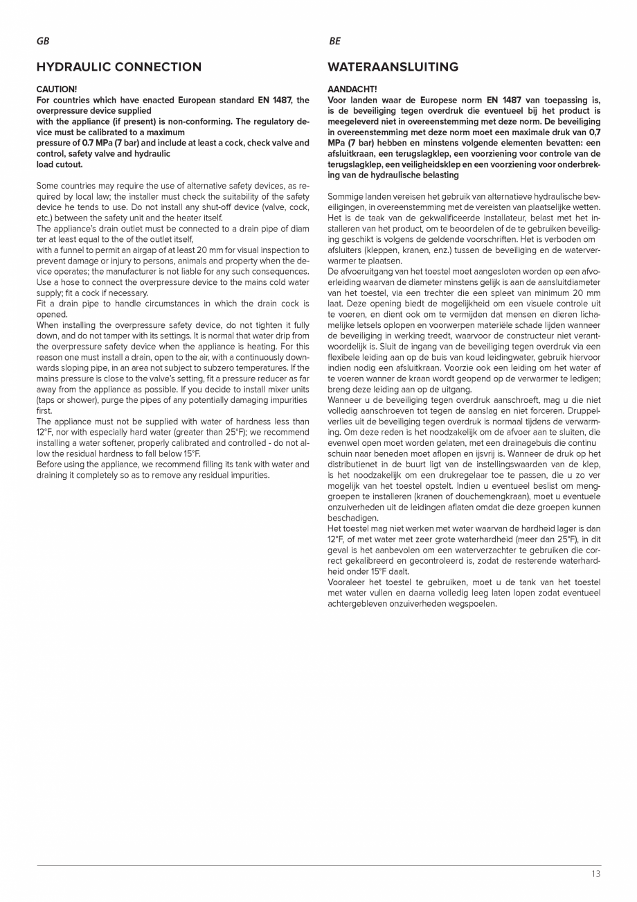 Pagina 13-Instructiuni de instalare - Pompa de caldura split aer/apa ARISTON NIMBUS FLEX S NET Instructiuni...